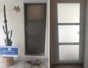 Porte d'entrée aluminium à Plérin – OuvertureS